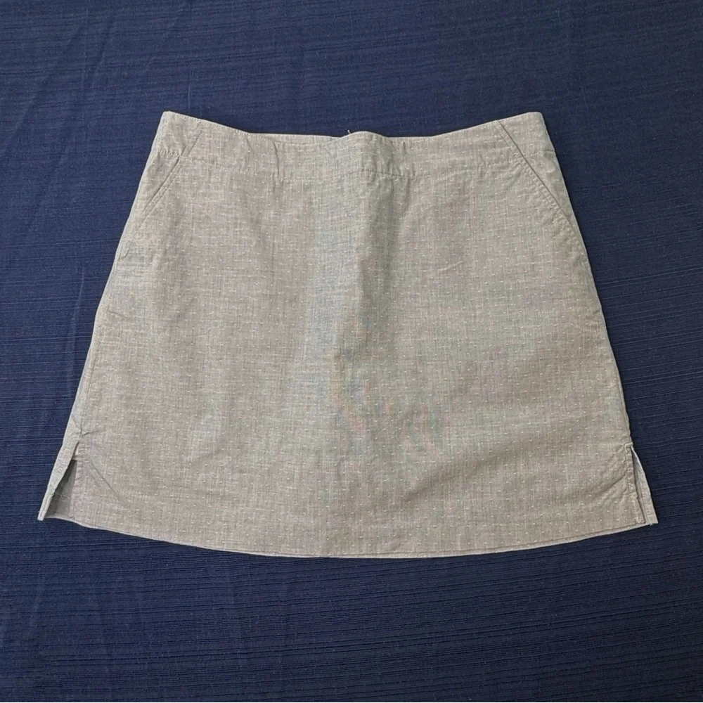 Lady Hagen Blue Reef Swiss Dot Golf Skort Sz 10 Zipper Back Athletic Skirt
